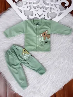 بلوز و شلوار نوزادی سایز ۱ تا ۳ پنبه اعلا طرح موش