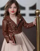 کت و سارافون چرم دخترانه مناسب ۷ تا ۱۱ سال