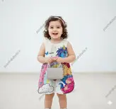 سارافون دخترانه اسب تکشاخ سایز ۵۵ تا ۶۵