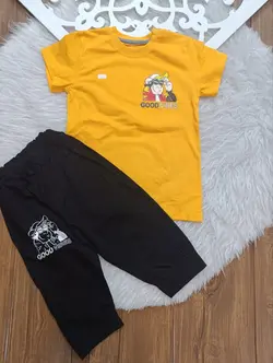 تیشرت و شلوارک پسرانه طرح میمون سایز ۴۰ تا ۵۵