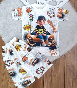 تیشرت و شلوارک پسرانه سایز ۵۰ تا ۶۰