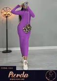 پیراهن بلند ✨ جنس: فانریپ کبریتی 😍 یقه اسکی ✅