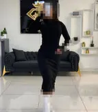 پیراهن بلند پشت و‌ پیش رگه دوزی شده