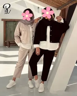 ✅ست ۳ تیکه 😍 کت شومیز شلوار مام استایل ✅