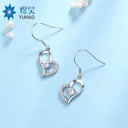 گوشواره نقره قلبی شکل