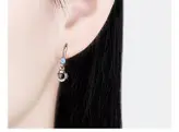 گوشواره نقره ماه و ستاره