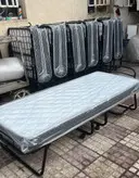 تخت خواب همراه بیمار و سالمند تاج دار و جک دار تاشو تک نفره رادین تاشو