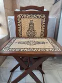 میز عسلی تاشو چمدانی طرح منبت مستطیل