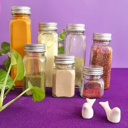 شیشه های جار و بانکه مک کارتی چهارگوش درب کانتینری سایز 3