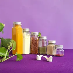 شیشه های جار و بانکه مک کارتی چهارگوش درب کانتینری سایز پلاس