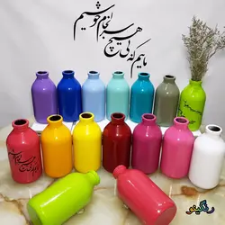 گلدان شیشه ای رنگی (مدل سایه )فروش به صورت 3 تایی