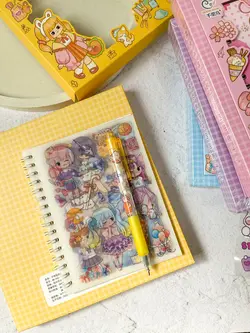 دفتر استیکری همراه کاتر کلیکی