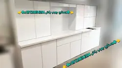 کابینت آماده هایگلاس حاضری پیش ساخته 3 زمینی 3 دیواری هایگلاس سفید 09120654394 کابینت مهدوی (صنایع چوبی راش rash1818.ir)