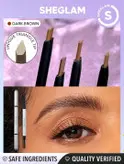 مداد ابرو دوطرفه ظریف شیگلم مدل fill shape رنگ Dark BrownSheglam fill shape Eyebrow Pencil Dark Brown