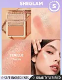 هایلایتر و رژگونه شیگلم دوتایی GLAM 101 HYBRID رنگ SEVILLEGLAM 101 HYBRID HIGHLIGHTER & BLUSH DUO-SEVILLE