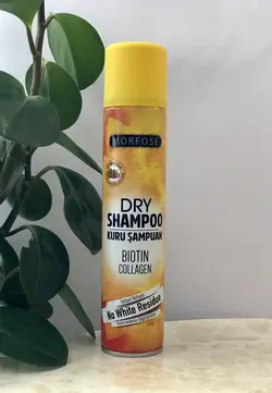 شامپو خشک مورفورس حاوی بیوتین و کلاژن مدل مناسب موهای بلوند حجم ۲۰۰ میل