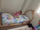 تخت خواب کودک و نوجوان مونته سوری چوبی روستیک دکور مدل GH26