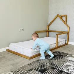 تخت خواب کودک و نوجوان مونته سوری چوبی روستیک دکور مدل GH26