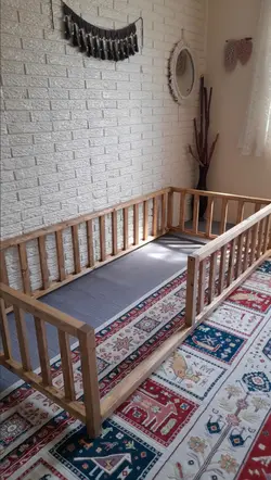 تخت خواب کودک و نوجوان مونته سوری چوبی روستیک دکور مدل py700