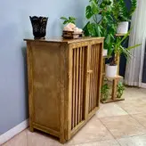 جاکفشی چوبی روستیک دکور مدل درب دار