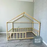 تخت خواب نوزاد مونته سوری چوبی روستیک دکور مدل هوم
