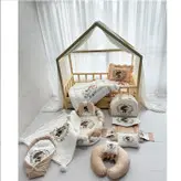 تخت خواب نوزاد مونته سوری چوبی روستیک دکور مدل هوم