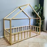 تخت خواب نوزاد مونته سوری چوبی روستیک دکور مدل هوم