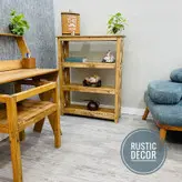 کتابخانه چوبی روستیک دکور مدل Bo910