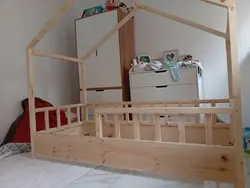 تخت خواب نوجوان مونته سوری چوبی روستیک دکور مدل هوم 2