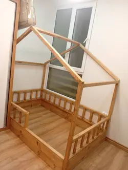 تخت خواب نوجوان مونته سوری چوبی روستیک دکور مدل هوم 2