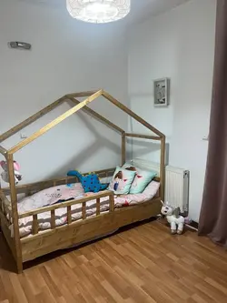 تخت خواب نوجوان مونته سوری چوبی روستیک دکور مدل هوم 2