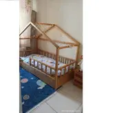 تخت خواب نوجوان مونته سوری چوبی روستیک دکور مدل هوم 2