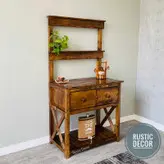کنسول چوبی روستیک دکور مدل کافی بار