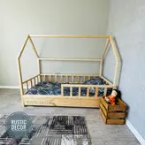 تخت خواب نوجوان مونته سوری چوبی روستیک دکور مدل خانه 2