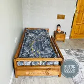 تخت خواب نوزاد مونته سوری چوبی روستیک دکور مدل نرده ای