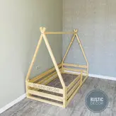 تخت خواب نوزاد مونته سوری چوبی روستیک دکور مدل RE200