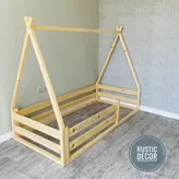 تخت خواب نوزاد مونته سوری چوبی روستیک دکور مدل RE200