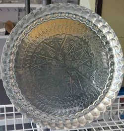 سینی استیل کنگره‌ای طرحدار