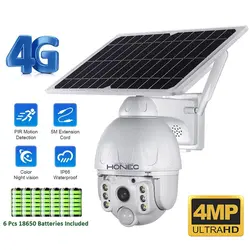 دوربین خورشیدی مداربسته تحت شبکه سیم کارتی 4G LTE هونک Honec مدل HN-S558-4G-WH