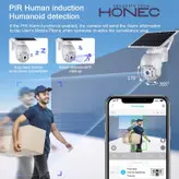 دوربین خورشیدی مداربسته تحت شبکه سیم کارتی 4G LTE هونک Honec مدل HN-S558-4G-WH