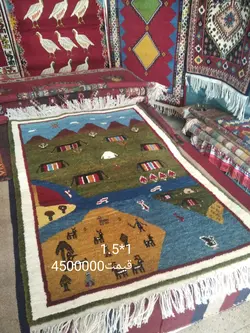 گبه منظره قشقایی ریزبافت تیره صادقلو