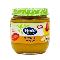 پوره میوه هلو و موز هرو بیبی مناسب 6 ماه به بالا