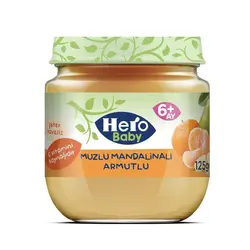 پوره میوه گلابی ، نارنگی و موز هرو بیبی مناسب 6 ماه به بالا