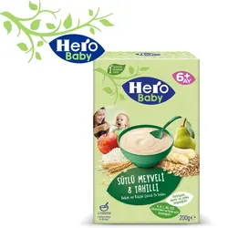 سرلاک سیب ، موز و گلابی هرو بیبی مناسب 6 ماه به بالا