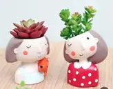 گلدان فانتزی طرح دختر،گلدان دختر ناز،گلدان دختر،گلدان فانتزی،گلدان کاکتوس