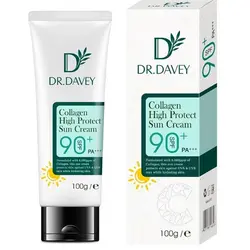 کرم ضد آفتاب دکتر دیوی حاوی کلاژن SPF 90 حجم 100 میل