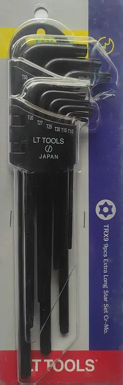 ست آلن کارتی ستاره ای سوراخدار لایت ژاپن خیلی بلند مدل TXS9 (مجموعه 9 عددی)