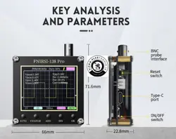 مینی اسیلوسکوپ پرتابل و دیجیتال ، با نمایشگر تمام رنگی و دارای کلید auto/نمونه بسیار با کیفیت /یک اسیلوسکوپ همراه شارژی با نمایش پارامتر های کامل (نمونه اورجینال و با کیفیت بسیار بالا)