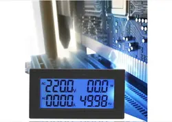 نمایشگر مولتی فانگشن LCD کیفیت بالا تا ۵۰۰ ولت و ۱۰۰ آمپر غیر تخریبی / واتمتر ac مناسب تابلو برق برای مانیتورینگ پنلی چهار پارامتر ثابت و دو پارامتر رندوم شامل ولتمتر ، آمپر متر ، وات متر ،فرکانس شمار ،فی متر و کیلو وات ساعت /به همراه سی تی ترانس