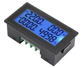 نمایشگر مولتی فانگشن LCD کیفیت بالا تا ۵۰۰ ولت و ۱۰۰ آمپر غیر تخریبی / واتمتر ac مناسب تابلو برق برای مانیتورینگ پنلی چهار پارامتر ثابت و دو پارامتر رندوم شامل ولتمتر ، آمپر متر ، وات متر ،فرکانس شمار ،فی متر و کیلو وات ساعت /به همراه سی تی ترانس